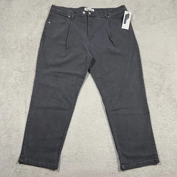 Roucha Jeans Womens Size D 16-18 Over 5'4 Dada Gray Pleated Ankle New - Picture 1 of 16